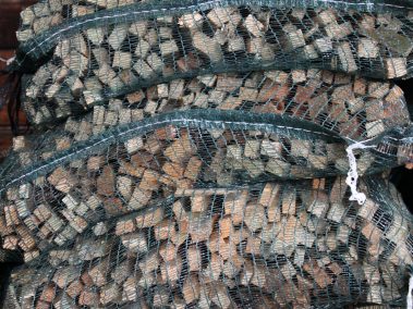Net bags of kindling
